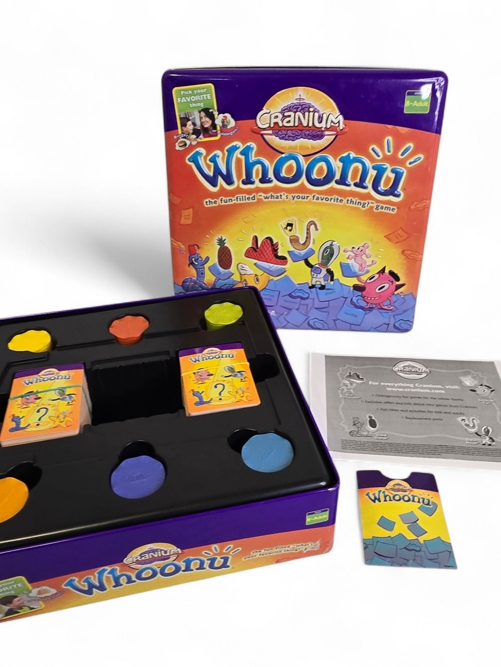 Cranium Whoonu Deluxe Tin Edition 2005 *COMPLETE w/Photocopied Instructions*